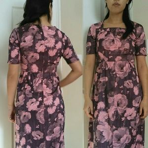 Handmade Vintage Pink Floral Dress - image 1